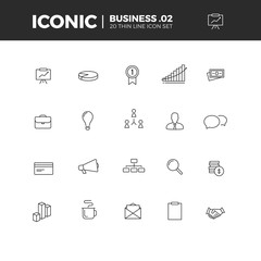 Business Iconic Icon Set 2