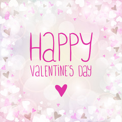 Fototapeta na wymiar Vector pink background for Valentines day