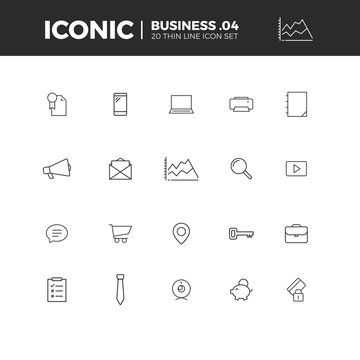 Business Iconic Icon Set 4