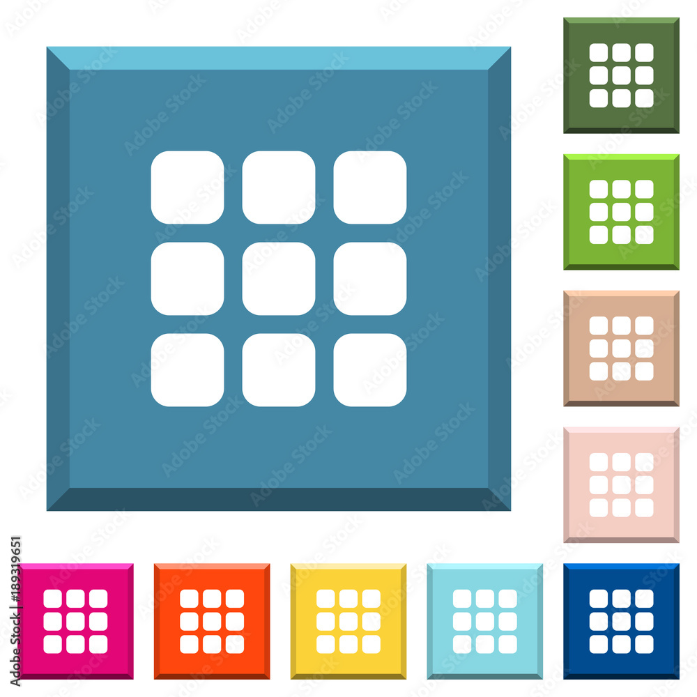 Poster small thumbnail view mode white icons on edged square buttons