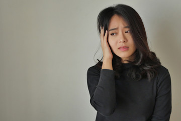 woman suffering from chronic stress, mental illness, depression