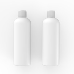 Cosmetic bottle mock-up on isolated white background, 3d illustration