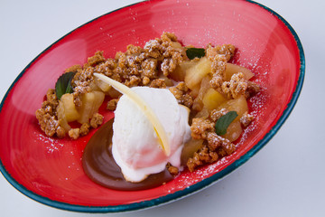 gourmet plate from a typical italian restaurant
