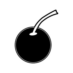 Cherry sweet fruit icon vector illustration graphic design