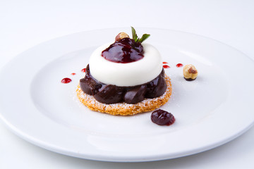gourmet plate from a typical italian restaurant
