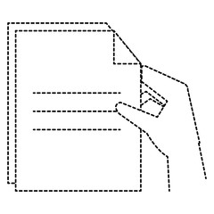 hands with paper document vector illustration design