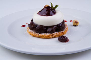gourmet plate from a typical italian restaurant