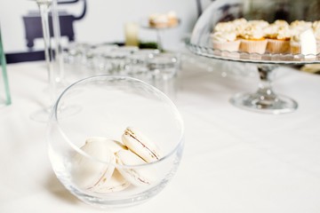 Delicious wedding reception candy bar dessert table