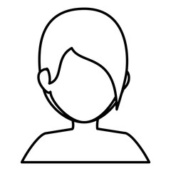 beautiful woman shirtless avatar character vector illustration design