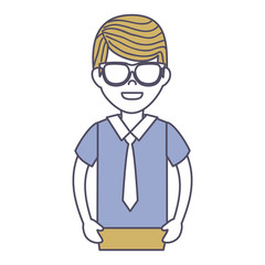 elegant businessman avatar character vector illustration design