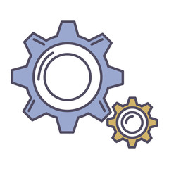 gears machinery isolated icon vector illustration design