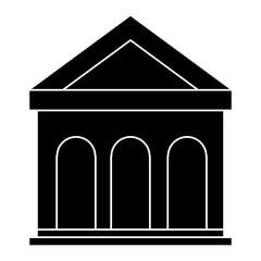 building with columns icon vector illustration design