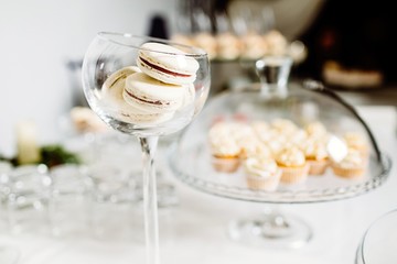 Delicious wedding reception candy bar dessert table