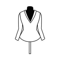 elegant blouse for women in manikin vector illustration design