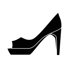 elegant heel female icon vector illustration design