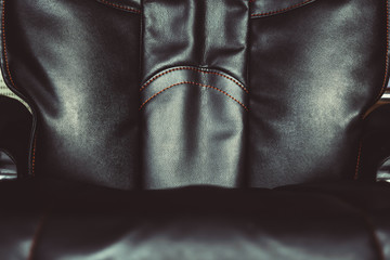 Obraz premium black leather massage chair