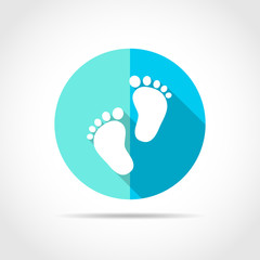 Human footprint icon. Vector illustration.