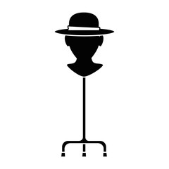 mannequin with elegant female hat vector illustration design