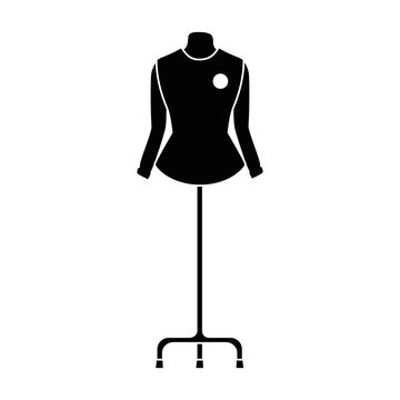 elegant blouse for women in manikin vector illustration design