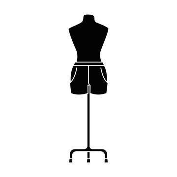 elegant pants for women in manikin vector illustration design