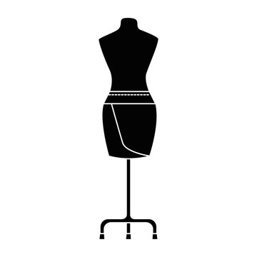 elegant skirt for woman in manikin vector illustration design