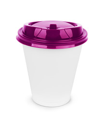 nature cup from bagasse isolate on white