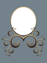 fairy tale mirror frame in gold and silver