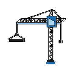 Construction crane symbol icon vector illustration graphic design