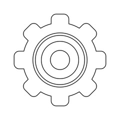 Gear machinery piece icon vector illustration graphic design