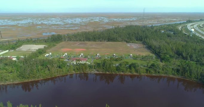 Aerial drone vidoe Markham Park gun shooting range