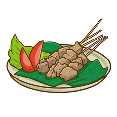 Cute and yummy Sweet Beef Satay, or 