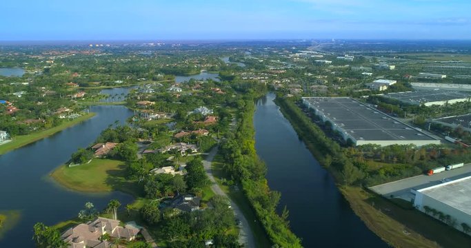 Aerial shot Westin Florida 4k drone video