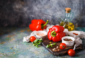 Sweet red bell peppers