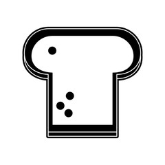 Bread sliced isolated icon vector illustration graphic design