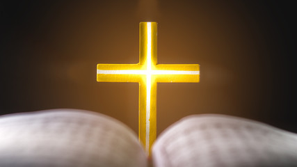 Shine light of cross. christian, religion background.