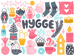 Fototapeta premium Scandinavian Doodles elements