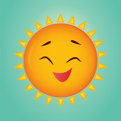 Illustration of the funny sun.