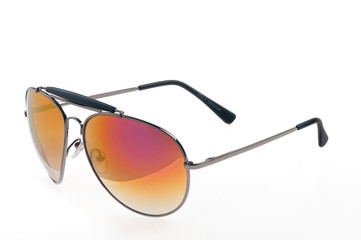 Fashion sunglasses on a white background