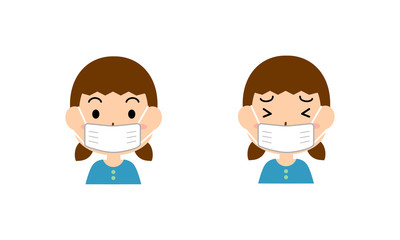 マスクの女の子