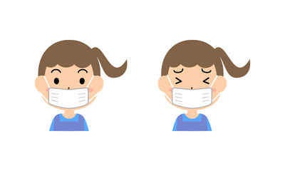 マスクの女の子