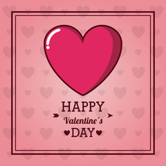 Happy valentines day card icon vector illustration graphic design