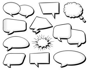 Fototapeta premium Sammlung von Comic Sprechblasen 
