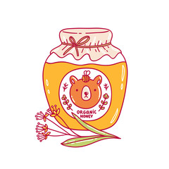 Organic honey illustration