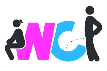 WC Sign for Restroom. Toilet Door Plate icons. Men and Women Vector Symbols