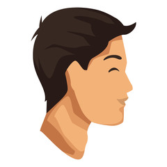 Man silhouette head icon vector illustration graphic design