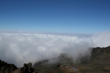 campsite above the clouds
