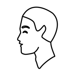 Man silhouette head icon vector illustration graphic design