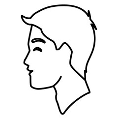 Man silhouette head icon vector illustration graphic design