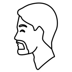 Man silhouette head icon vector illustration graphic design