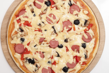 appetizing pizza on the table